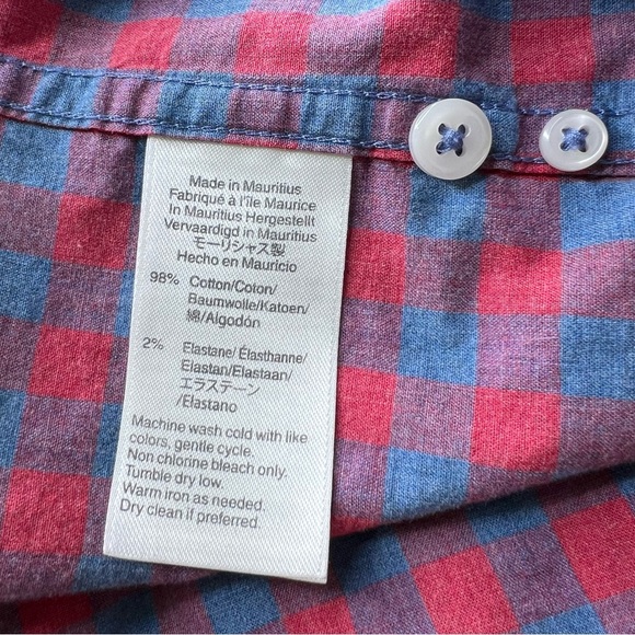 J. Crew Red & Blue Buffalo Check Plaid Slim Fit Long Sleeve Button Down Shirt XL - Picture 11 of 12